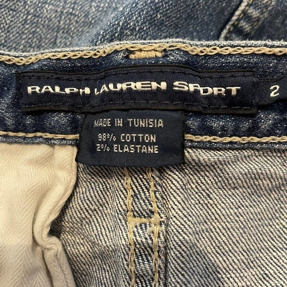 Ralph Lauren Sport Womens Size 2 Denim Mini Skirt Blue Pockets Designer … - Picture 6 of 7